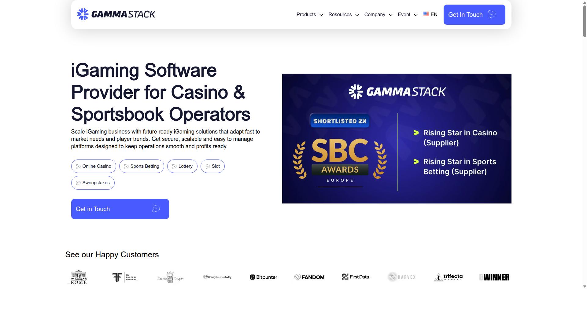 GammaStack website
